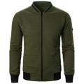 pull homme zippé col montant en vert