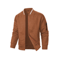 pull homme zippé col montant en Brun