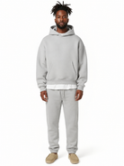 survêtement homme oversize coupe large en gris clair