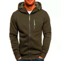 sweat à capuche homme zippé léger multi-poches en Vert