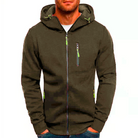 sweat à capuche homme zippé léger multi-poches en Vert
