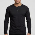 T-shirt henley manches longues homme