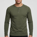 T-shirt henley manches longues homme