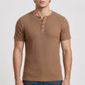 T-shirt henley côtelé homme