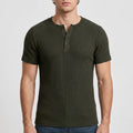 T-shirt henley côtelé homme