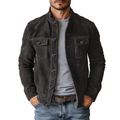 veste homme coupe ajustée col chemise en Gris foncé