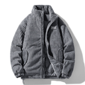 veste homme oversize col montant zippée en gris