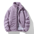 veste homme oversize col montant zippée en violet