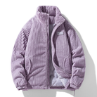 veste homme oversize col montant zippée en violet