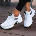 basket femme lacets semelle plateforme en blanc