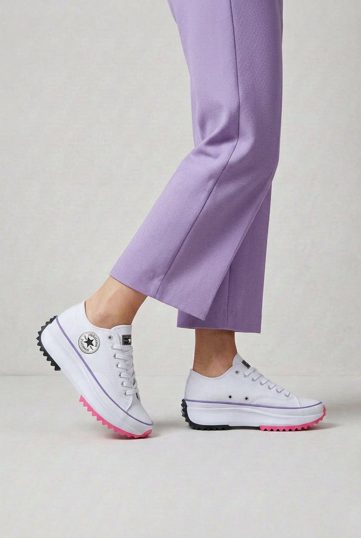 basket femme semelle plateforme lacets
