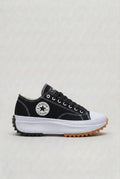 basket femme semelle plateforme lacets en noir
