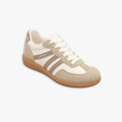 basket femme style rétro semelle gomme en blanc cassé