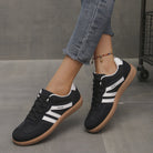 basket femme style rétro semelle gomme en noir