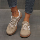 basket femme style rétro semelle gomme en kaki