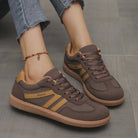 basket femme style rétro semelle gomme en marron