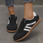 basket femme style rétro semelle gomme en noir