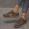 basket femme style rétro semelle gomme en marron
