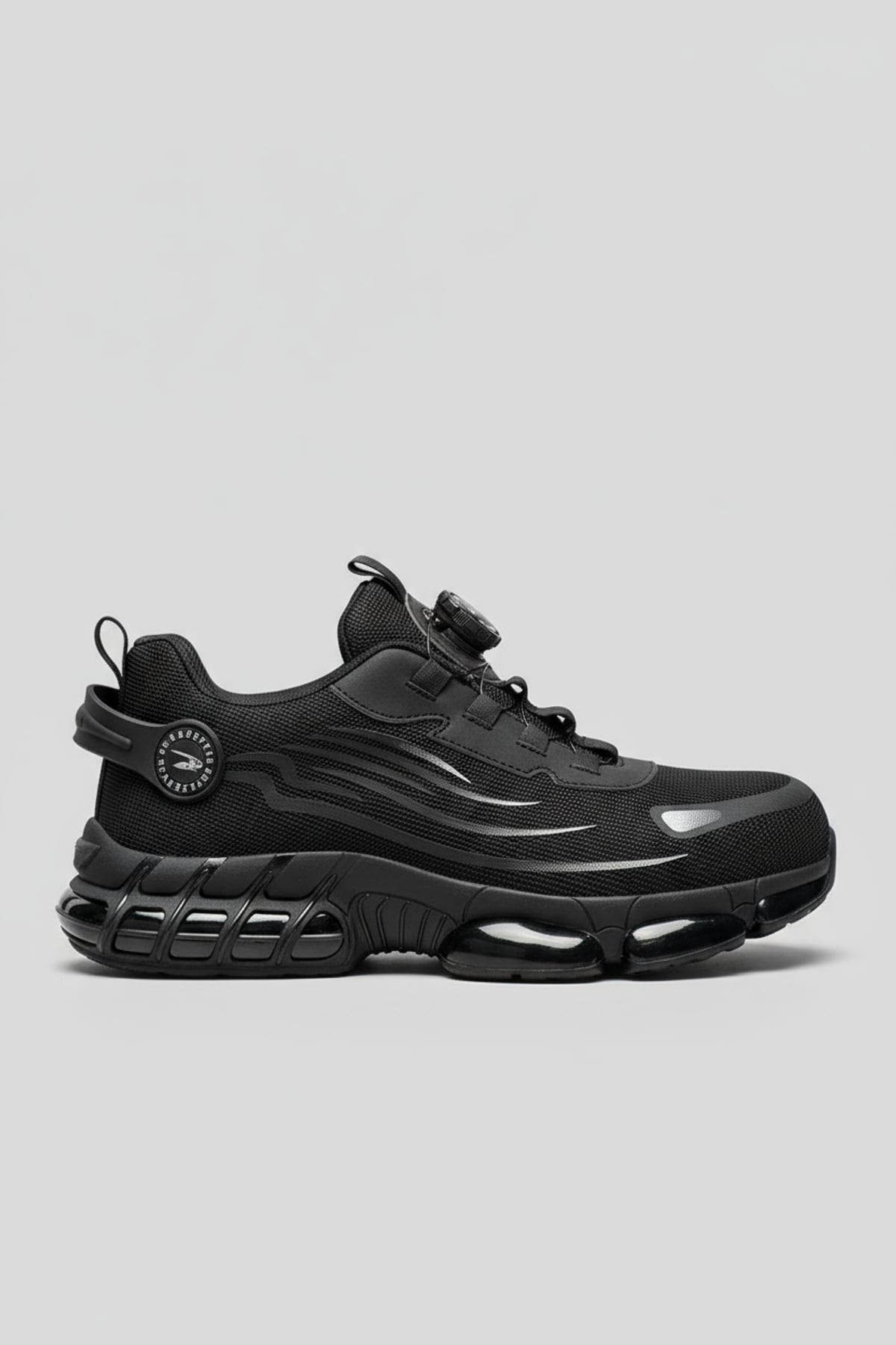 basket homme embout acier système dial en noir