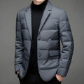 blazer femme matelassé coupe ajustée en gris