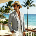 blazer homme coupe décontractée en gris
