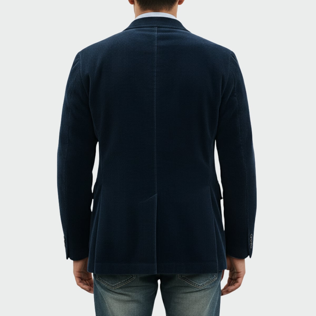 blazer homme décontracté avec gilet en bleu