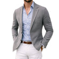 blazer homme décontracté coupe ajustée en argenté