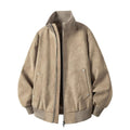 bomber homme col montant manches longues kaki