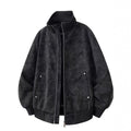 bomber homme col montant manches longues noir