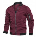 bomber homme coupe ajustée zippée rouge