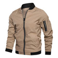 bomber homme coupe ajustée zippée kaki