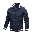 bomber homme coupe décontractée en bleu marine
