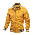 bomber homme coupe décontractée en jaune