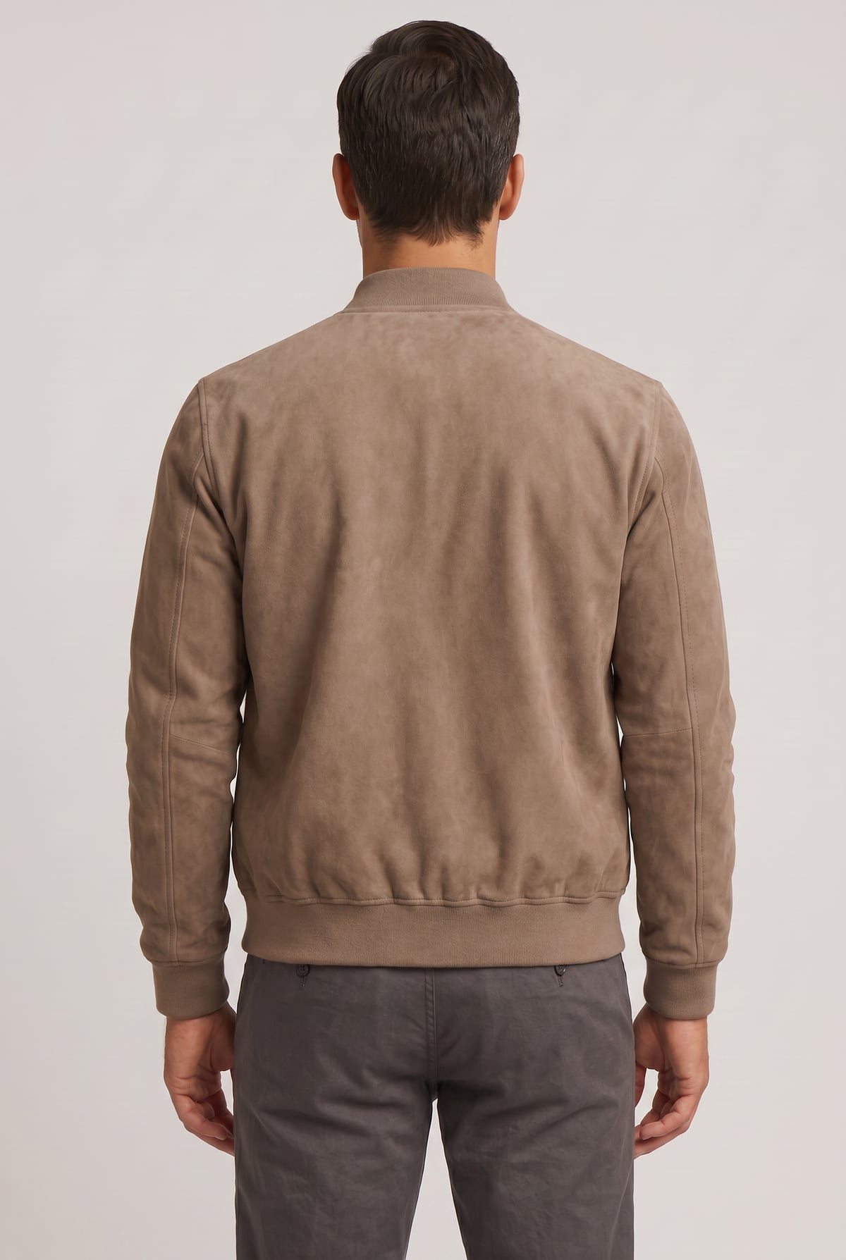 bomber homme coupe moderne zippé en beige