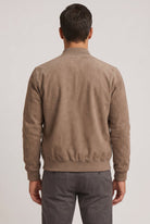 bomber homme coupe moderne zippé en beige