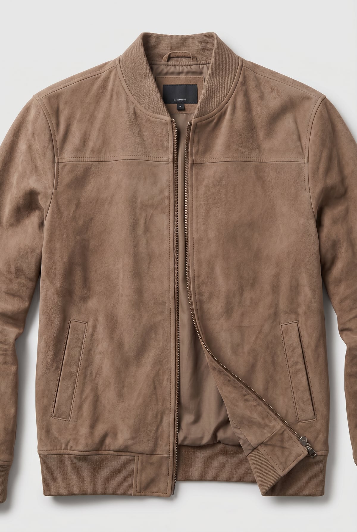 bomber homme coupe moderne zippé en beige