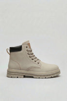 boots homme lacets semelle crantée en gris clair