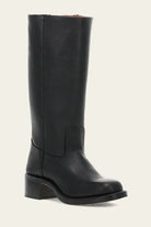 bottes femme mi-mollet talon carré western en noir