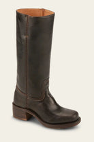 bottes femme mi-mollet talon carré western en marron foncé