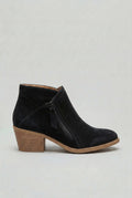 bottines femme talon carré zip côté en noir