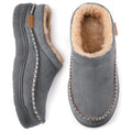 chausson homme moccasin fourré semelle épaisse en gris