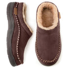 chausson homme moccasin fourré semelle épaisse en marron