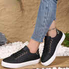 chaussures femme semelle anatomique bout rond noir