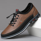 chaussures homme lacets semelle crantée en tan châtaigne