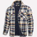 chemise homme à carreaux coupe droite en marron