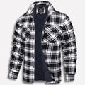 chemise homme à carreaux coupe droite en noir