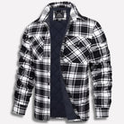 chemise homme à carreaux coupe droite en noir