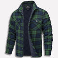 chemise homme à carreaux coupe droite en vert
