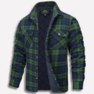 chemise homme à carreaux coupe droite en vert