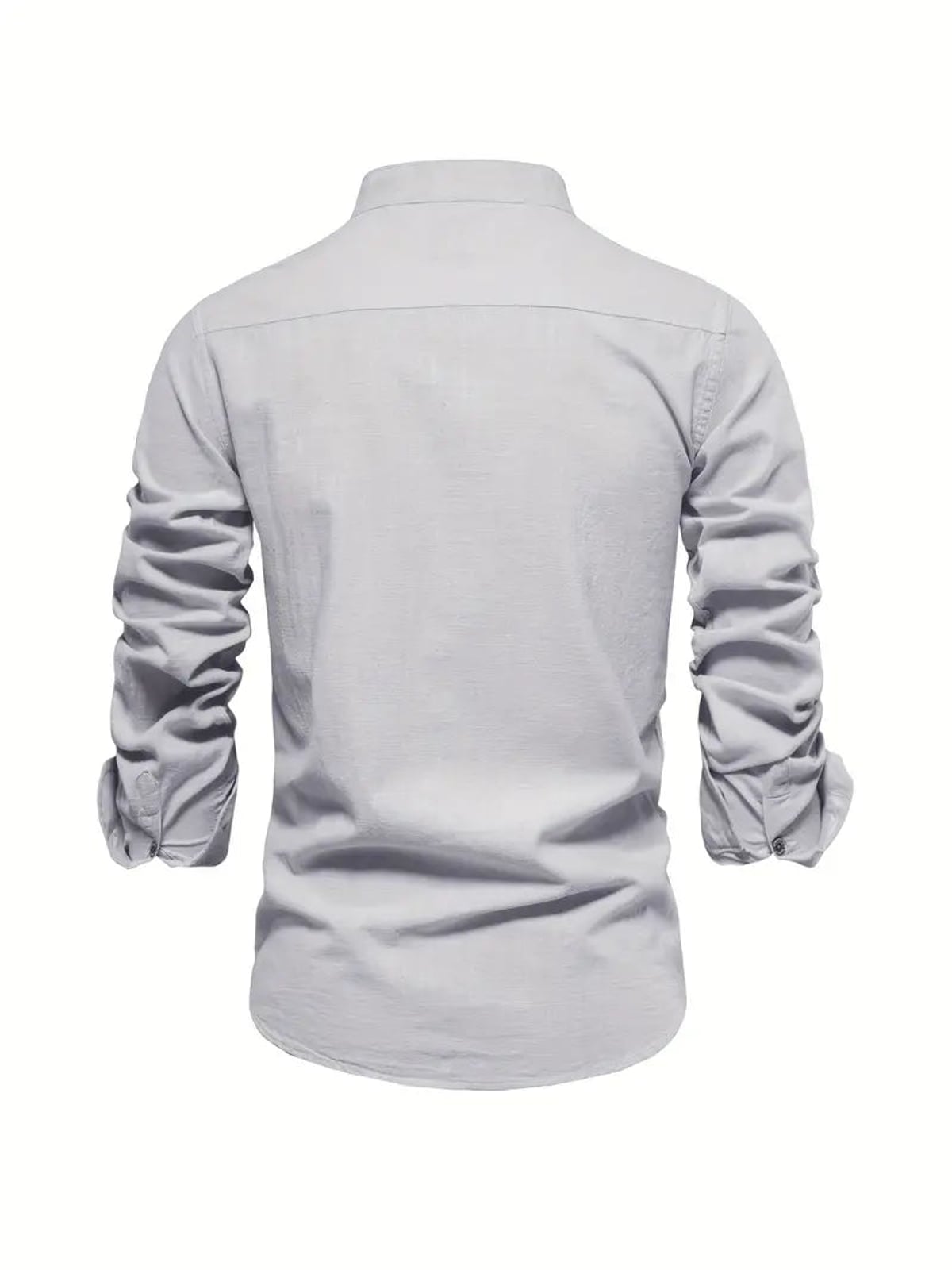 chemise homme col montant coupe slim manches longues